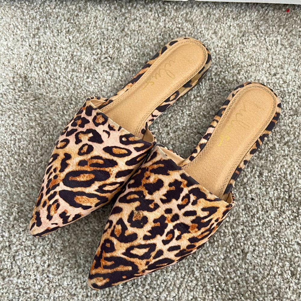 Leopard Print Mules